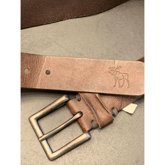 Abercrombie & Fitch Genuine Leather Belt Metal Buckle, Size 25”-31" (Unisex) - Picture 2 of 6